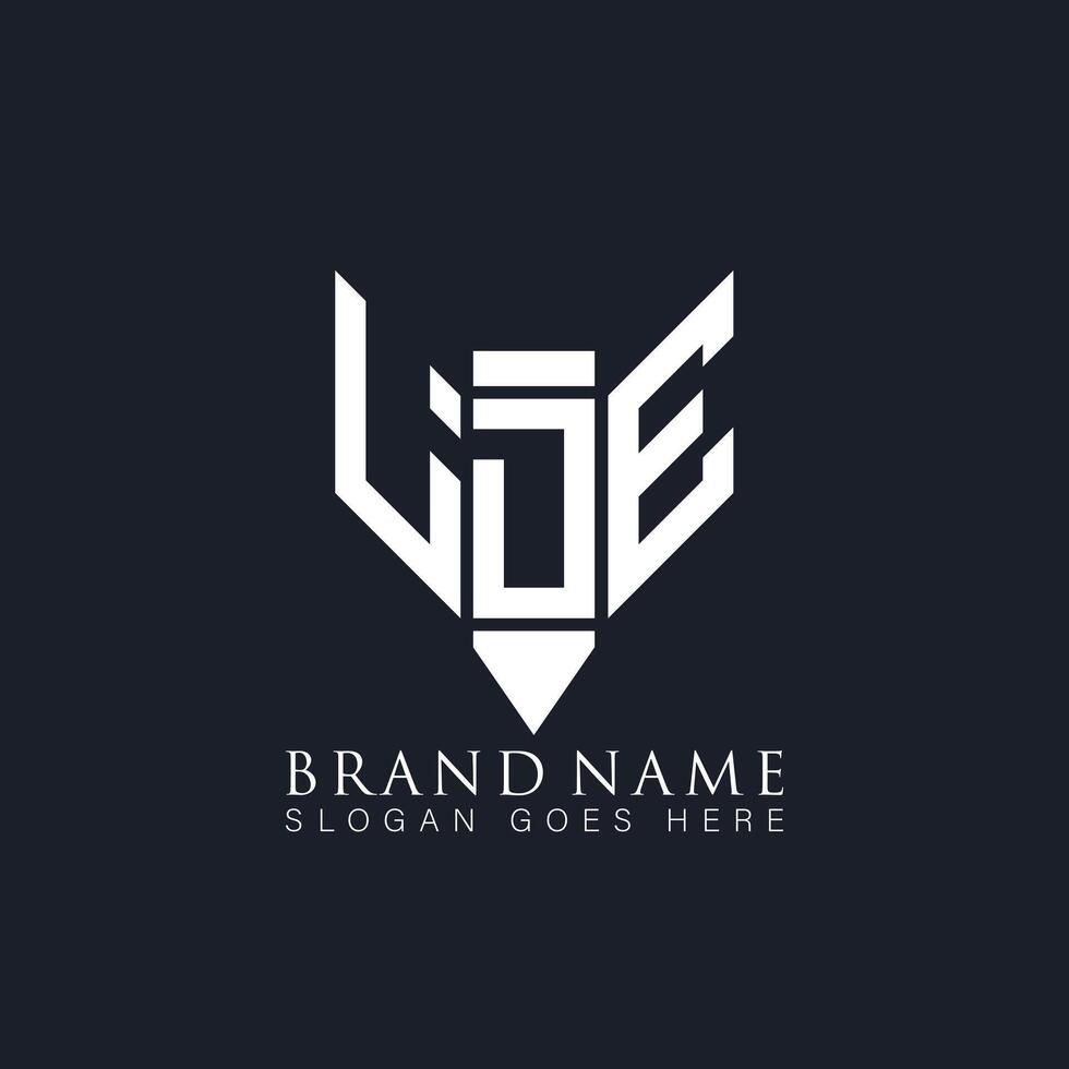 LDE abstract letter logo. LDE creative monogram initials letter logo concept. LDE Unique modern flat abstract vector letter logo design.
