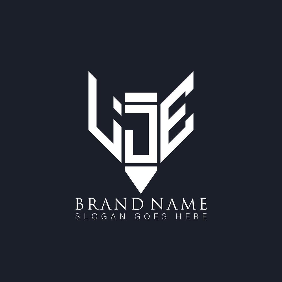 LJE abstract letter logo. LJE creative monogram initials letter logo concept. LJE Unique modern flat abstract vector letter logo design.
