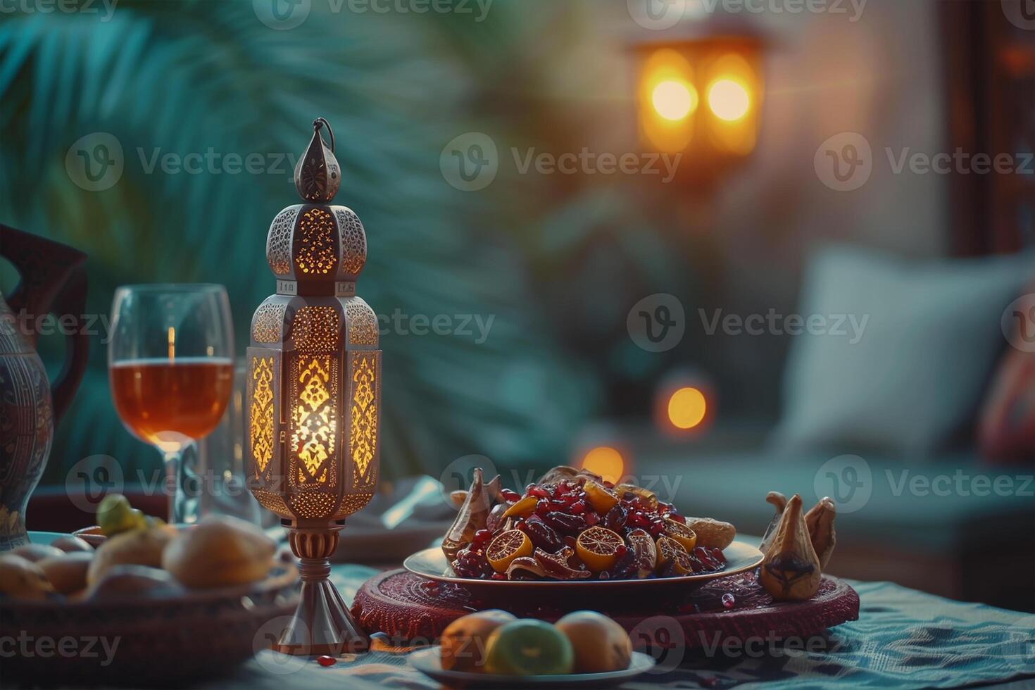 AI generated concept for islamic celebration day ramadan kareem photo