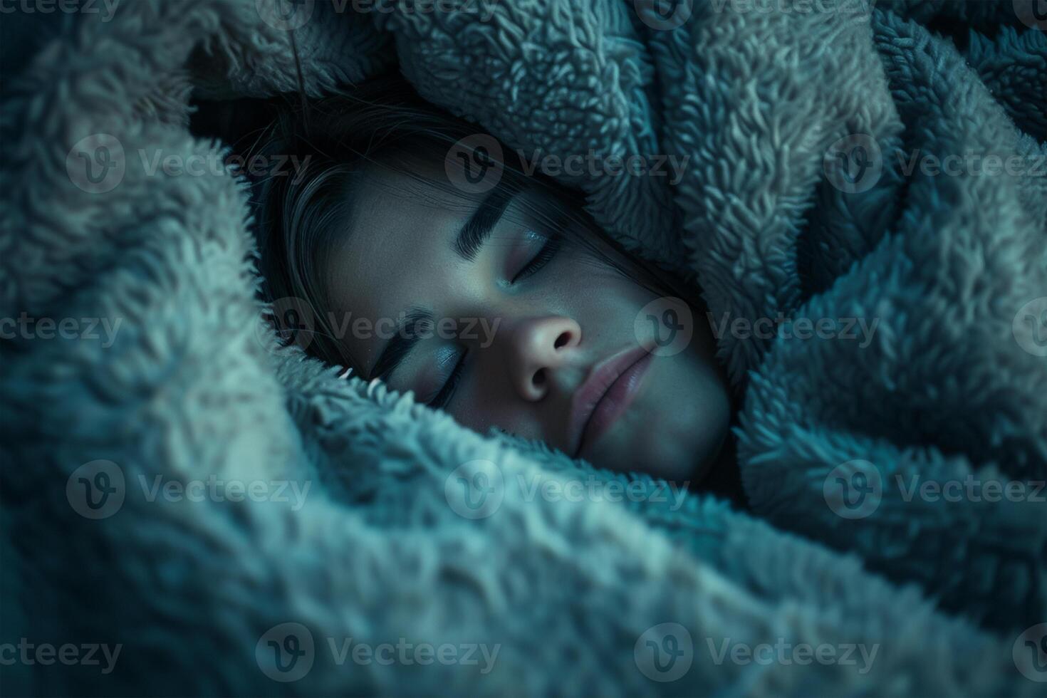 AI generated World Sleep Day sleeping under a blanket on an international holiday abstract representation photo