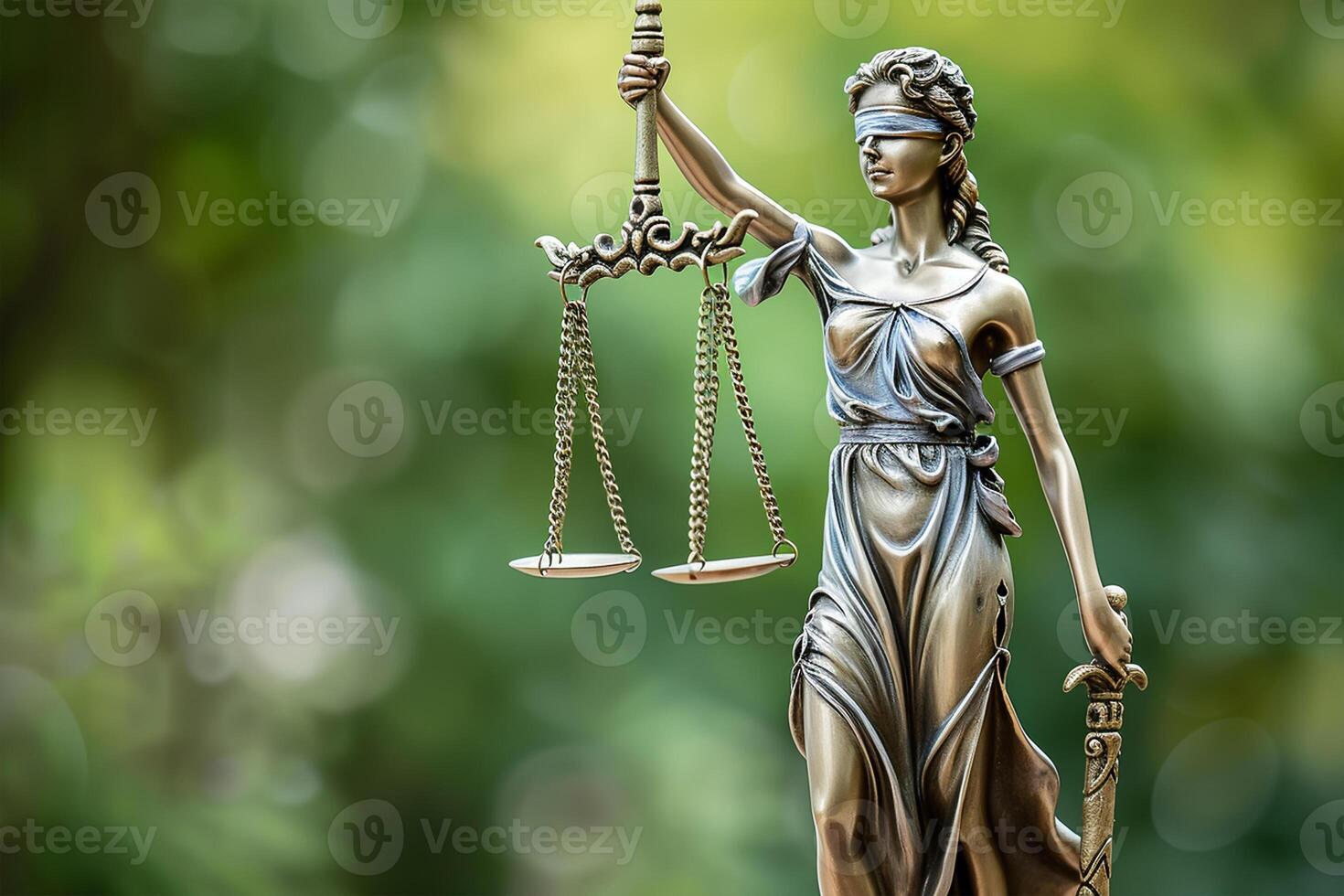 AI generated Lawyer Scales Justice   Law Concepts on Human Rights photo
