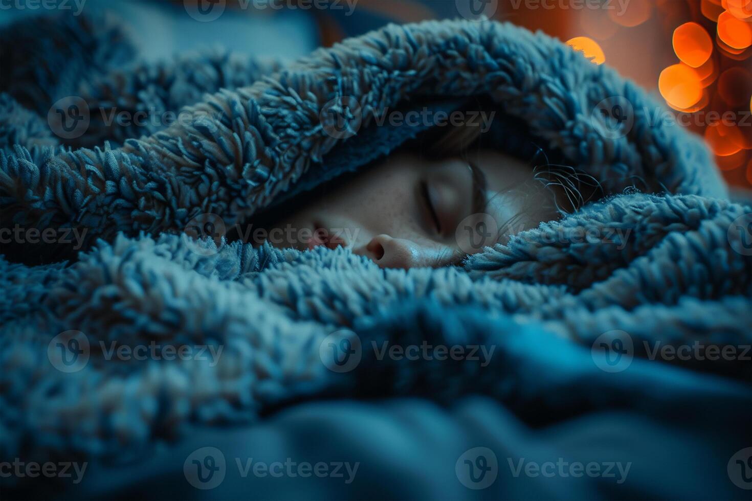 AI generated World Sleep Day sleeping under a blanket on an international holiday abstract representation photo