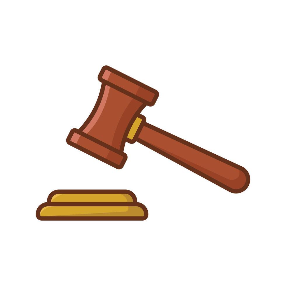 hammer of justice icon vector design template in white background