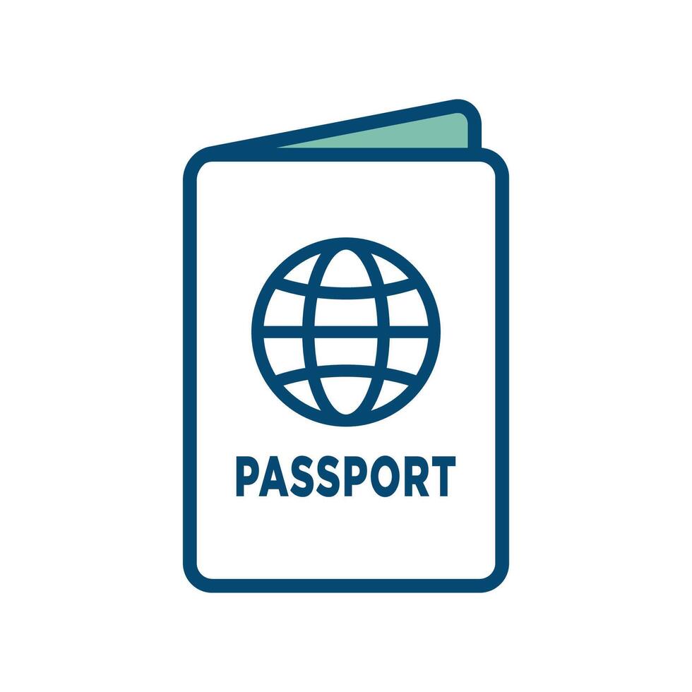 passport icon vector design template in white background