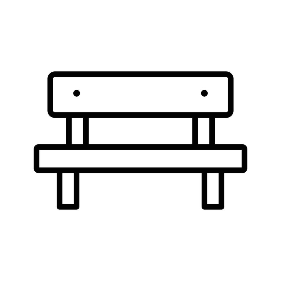bench icon vector design template in white background