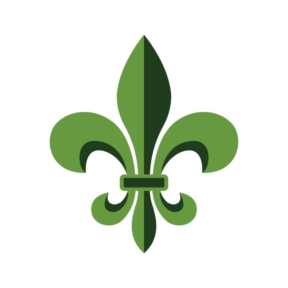 fleur Delaware lis icono vector diseño modelo en blanco antecedentes