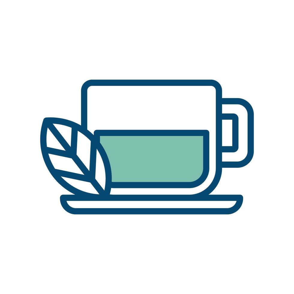 té hora icono vector diseño modelo en blanco antecedentes