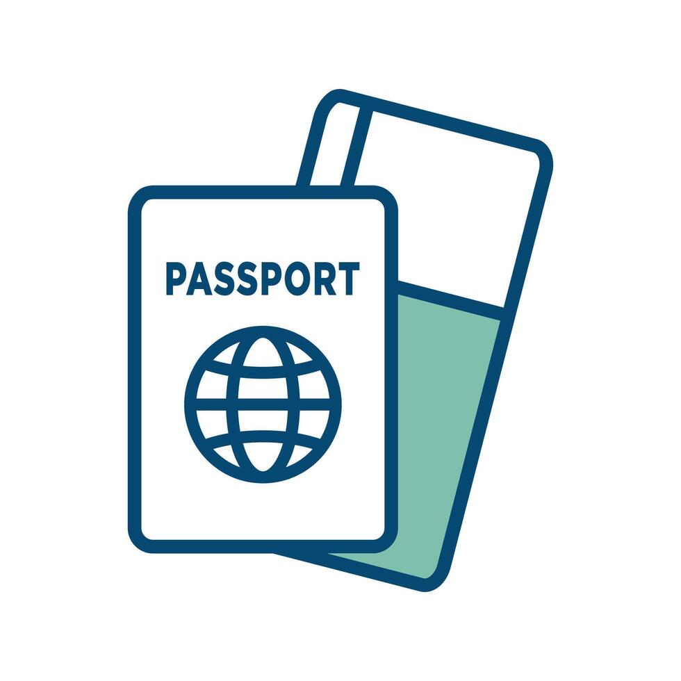 pasaporte icono vector diseño modelo en blanco antecedentes