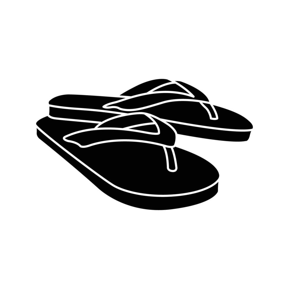 flip flop icon vector design template in white background