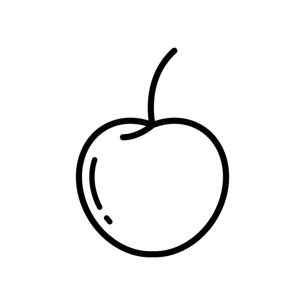 Cereza Fruta icono vector diseño modelo en blanco antecedentes