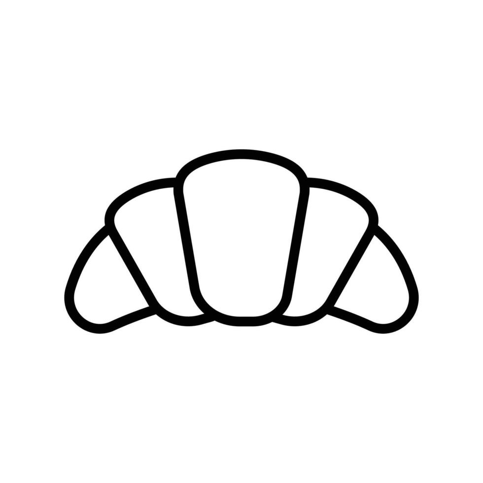 croissant icon vector design template in white background