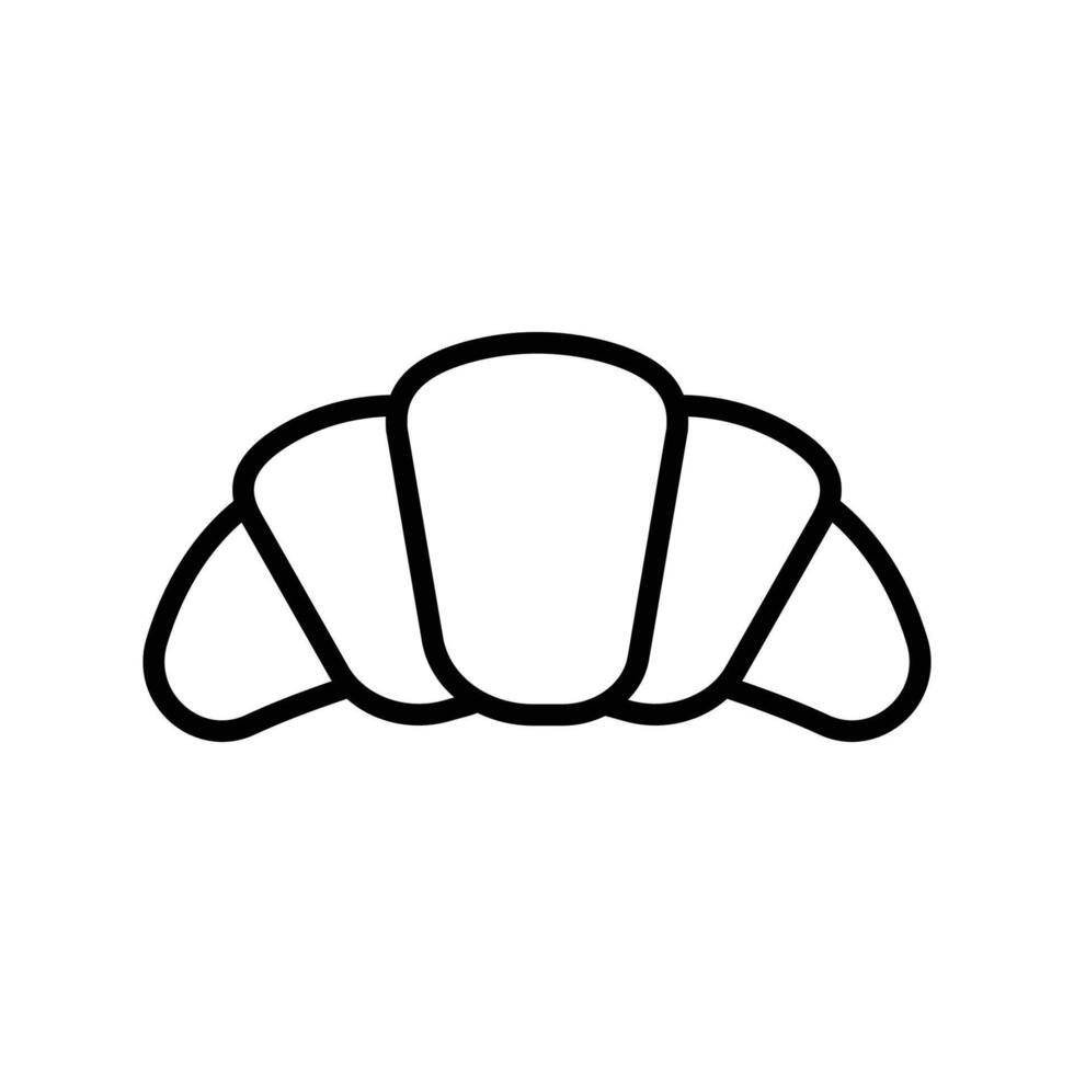 croissant icon vector design template in white background