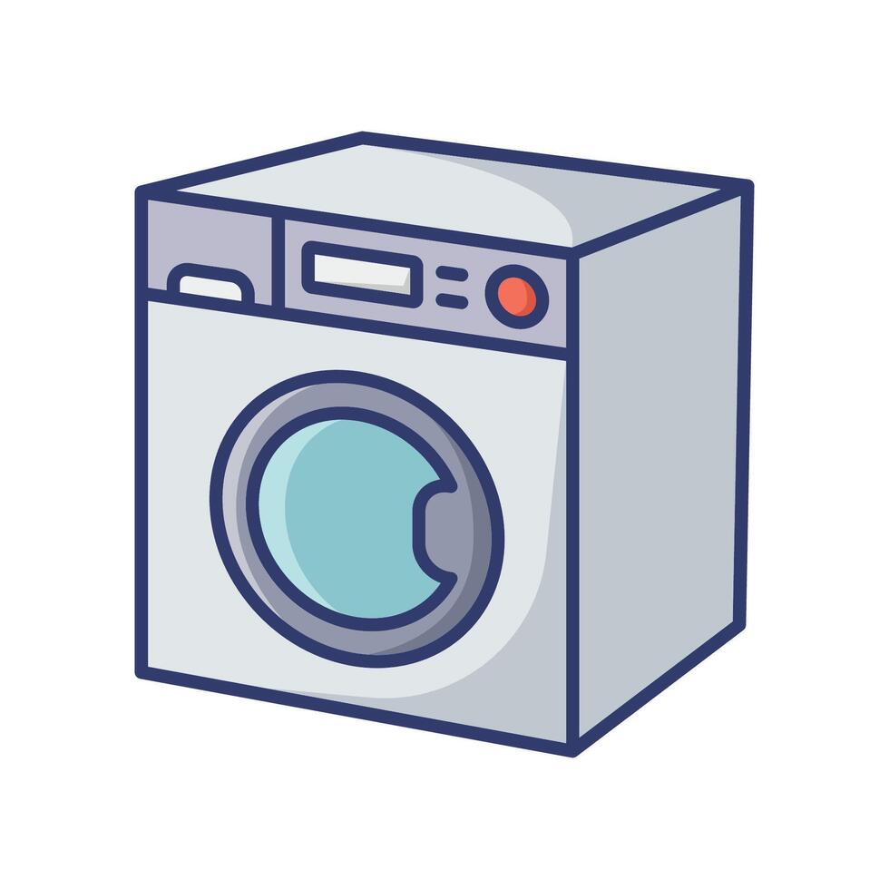 washing machine icon vector design template in white background