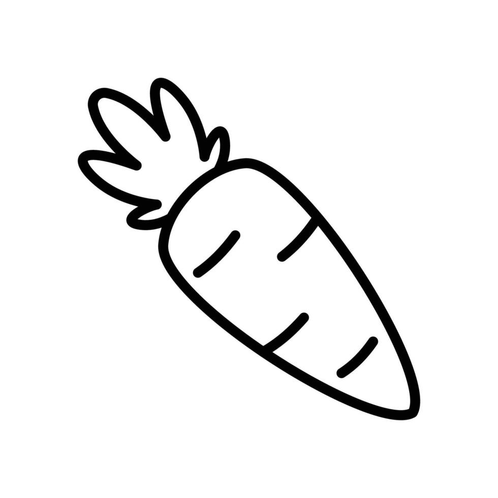 Zanahoria icono vector diseño modelo en blanco antecedentes