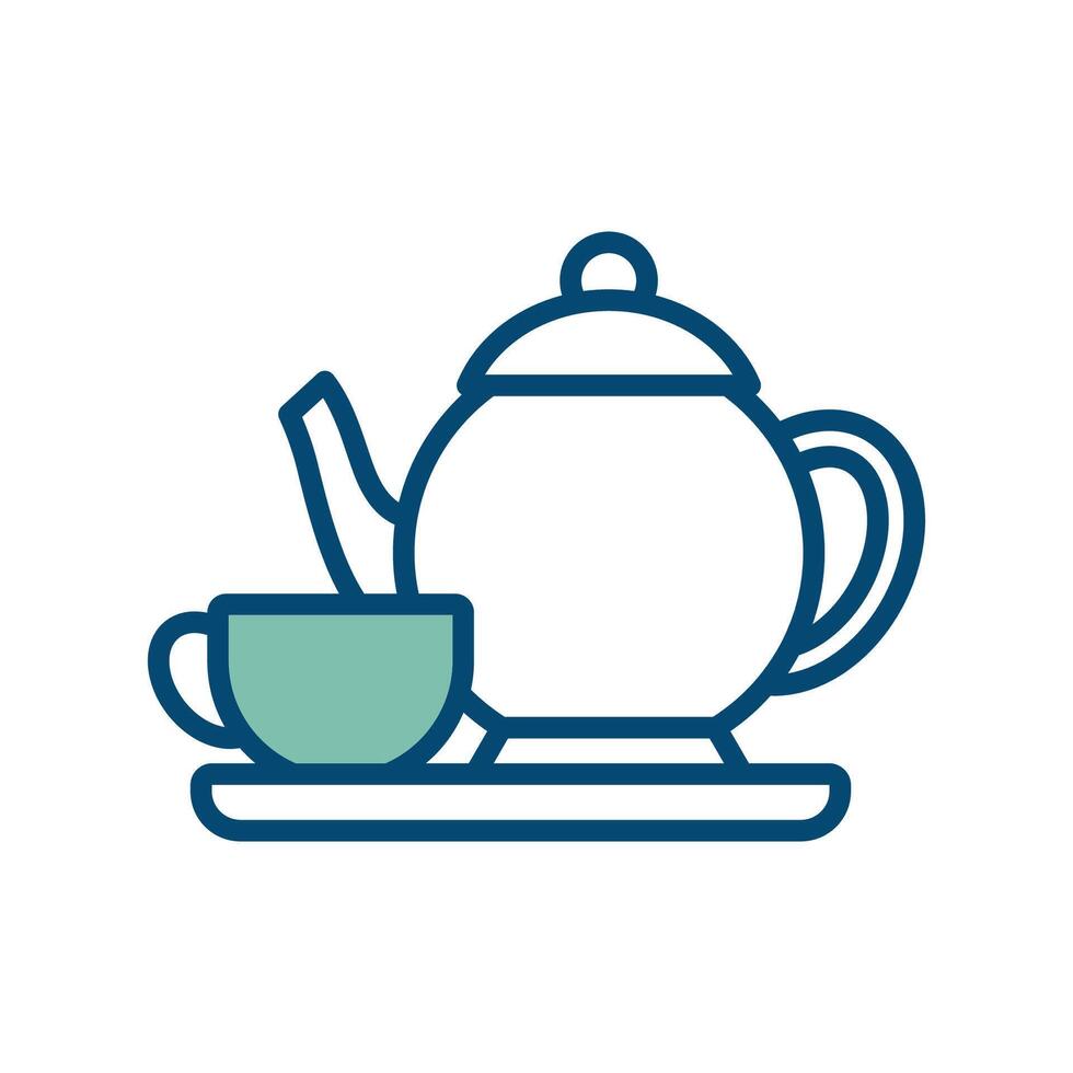 té hora icono vector diseño modelo en blanco antecedentes