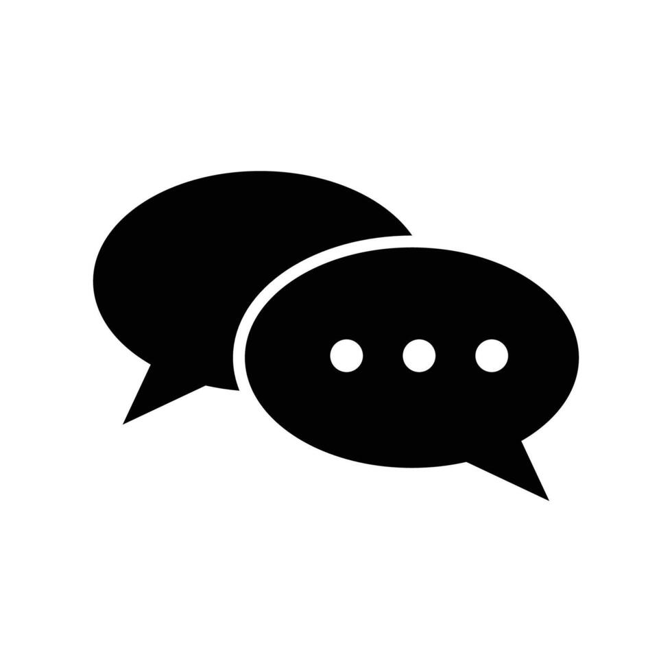 bubble speech icon vector design template in white background