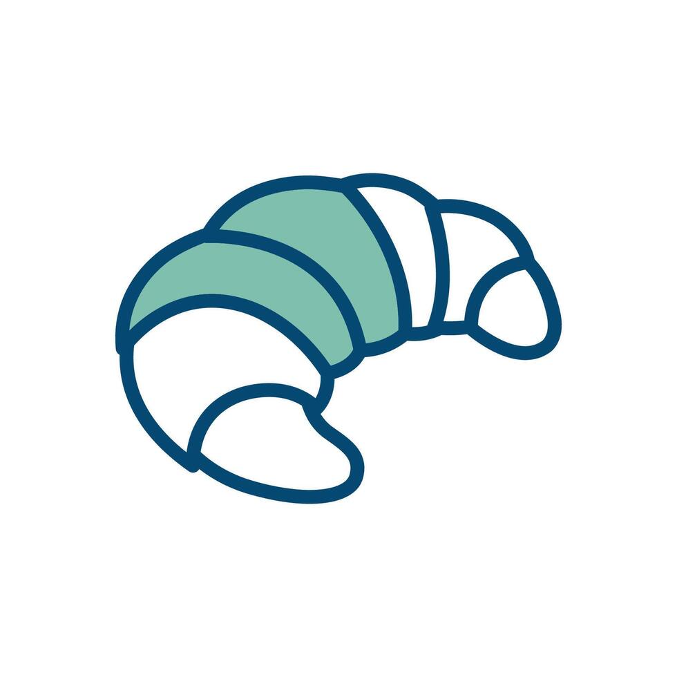 croissant icon vector design template in white background