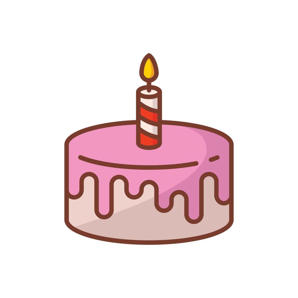 birthday cake icon vector design template in white background