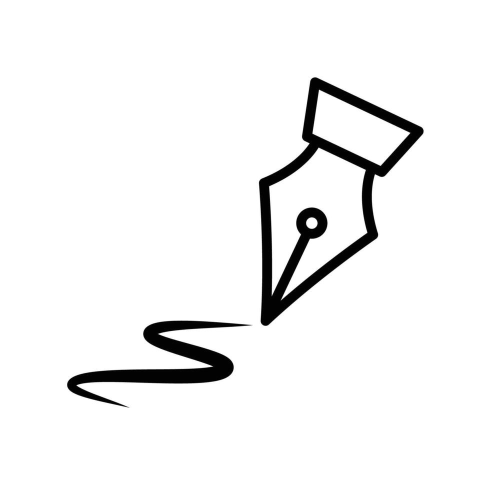 fountain pen icon vector design template in white background