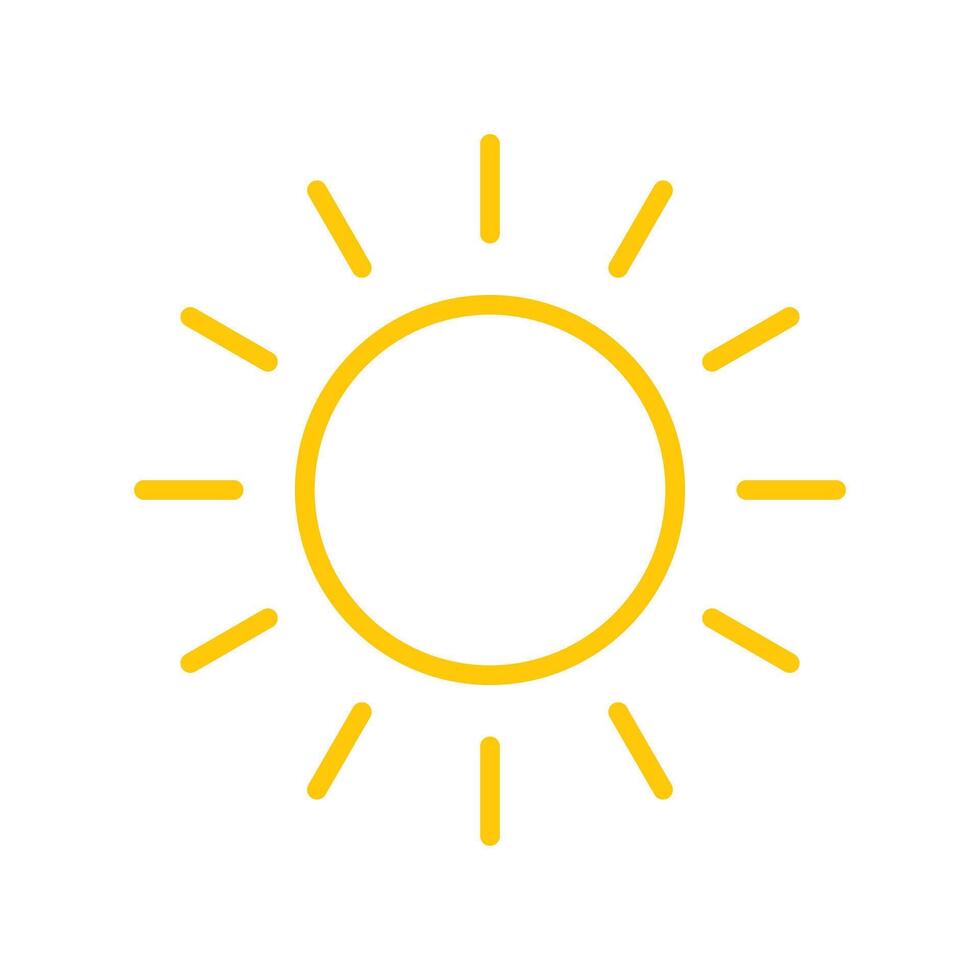 sun icon vector design template in white background