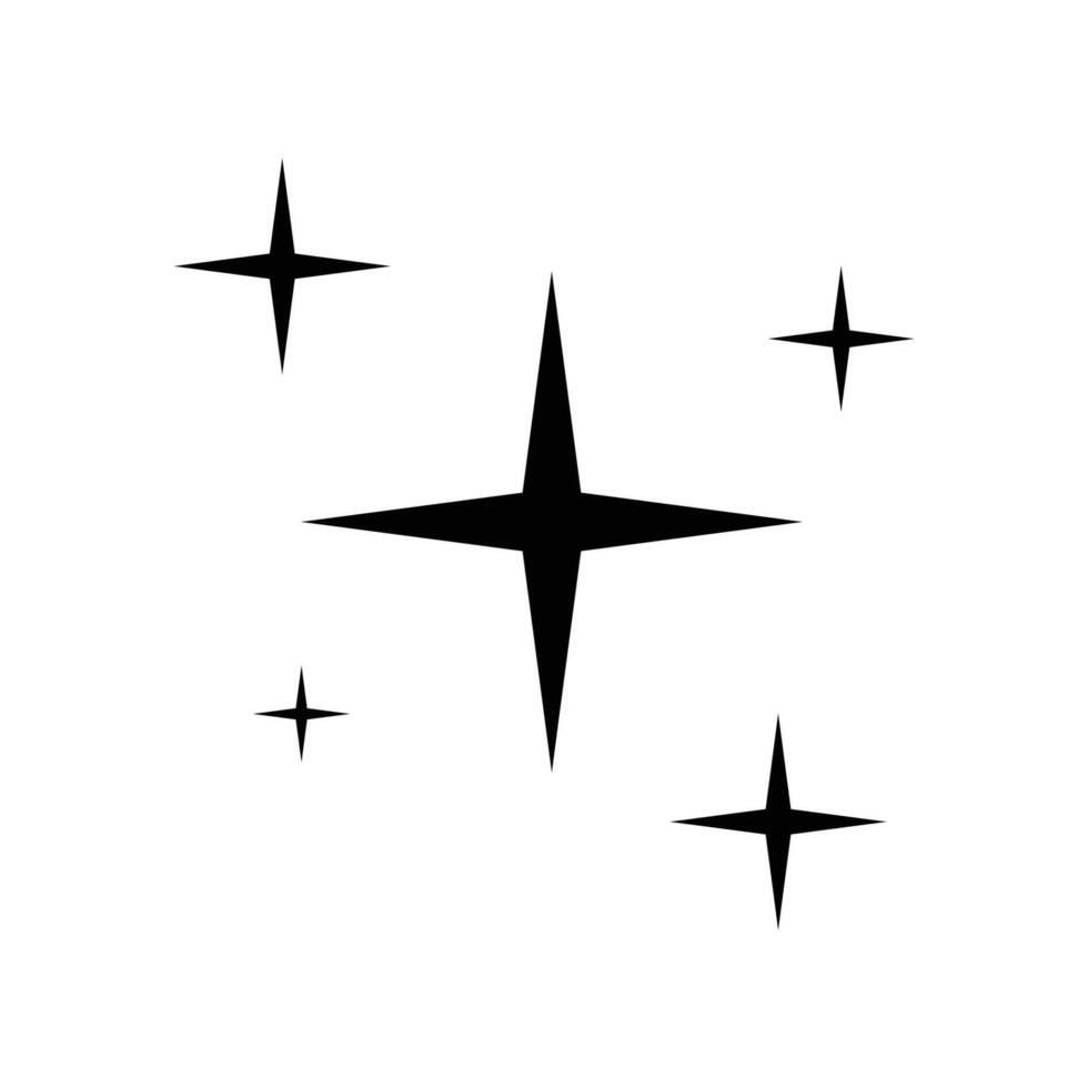 north star icon vector design template in white background