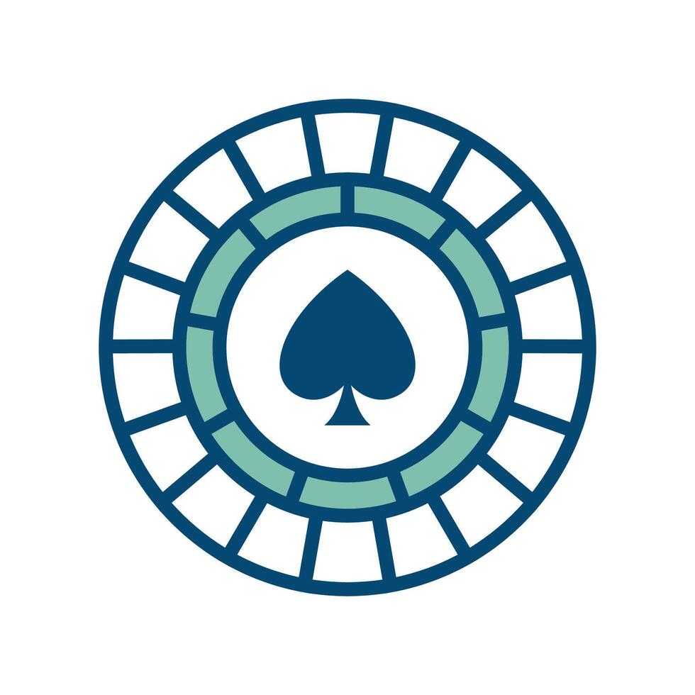 poker chip icon vector design template in white background