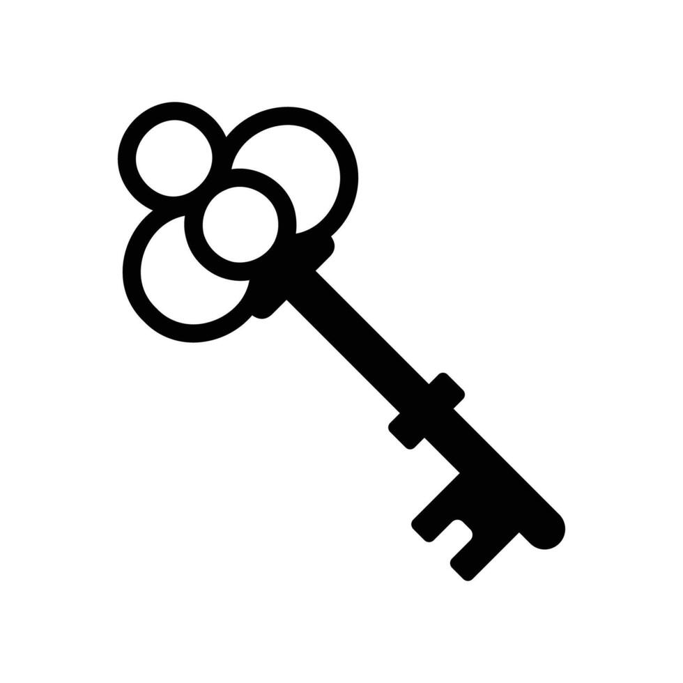 llave icono vector diseño modelo en blanco antecedentes