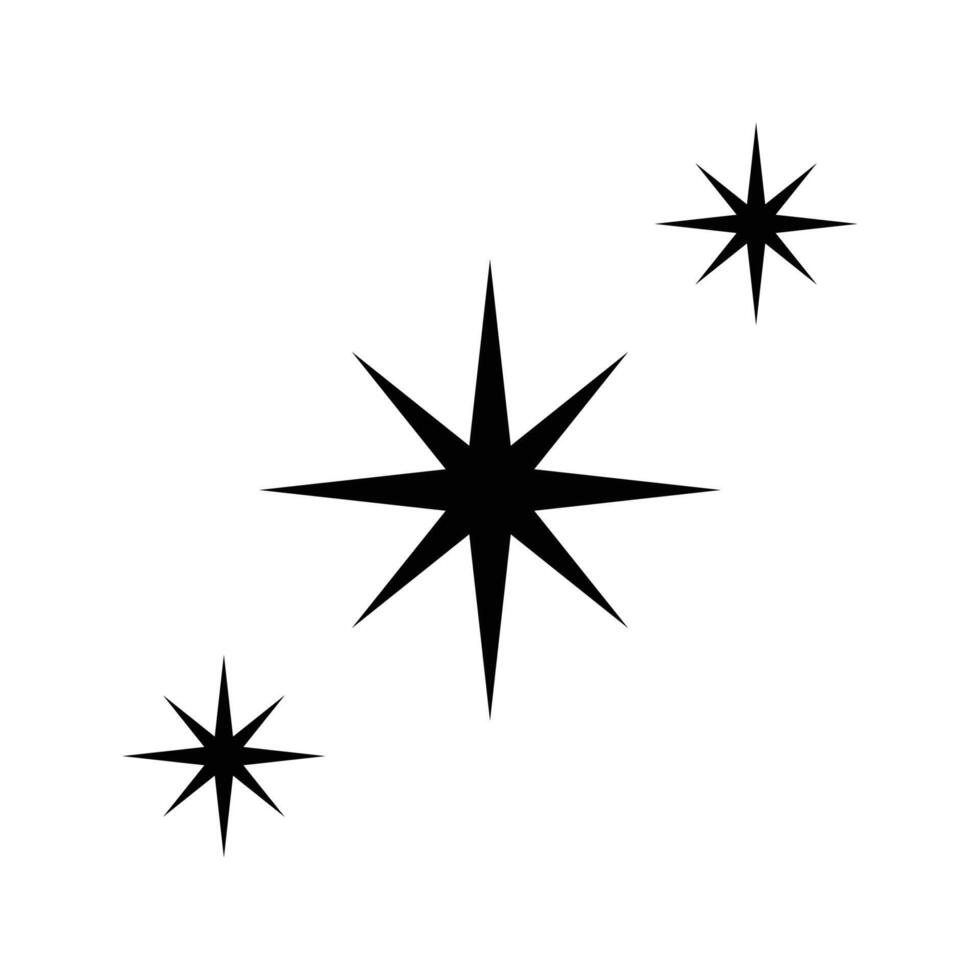 north star icon vector design template in white background