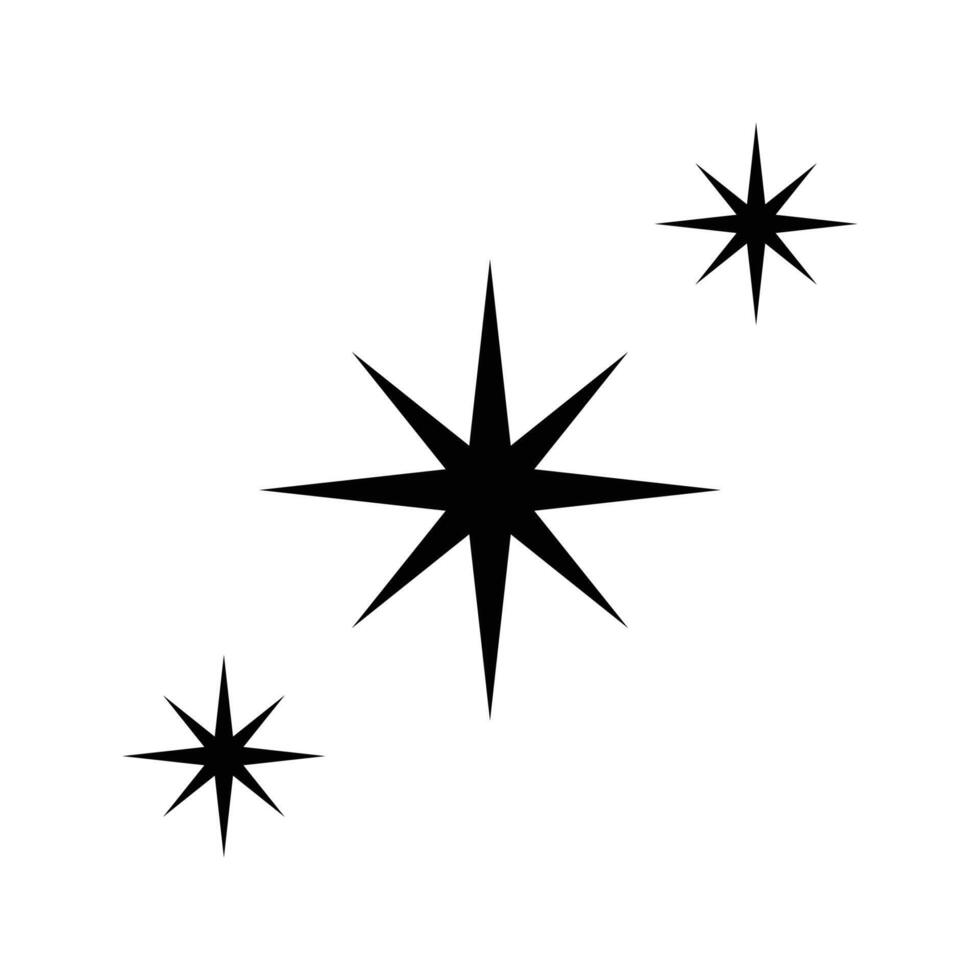 north star icon vector design template in white background