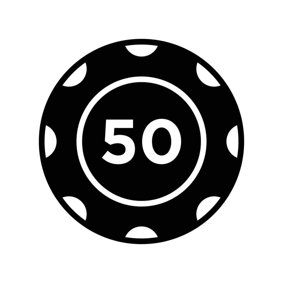 poker chip icon vector design template in white background