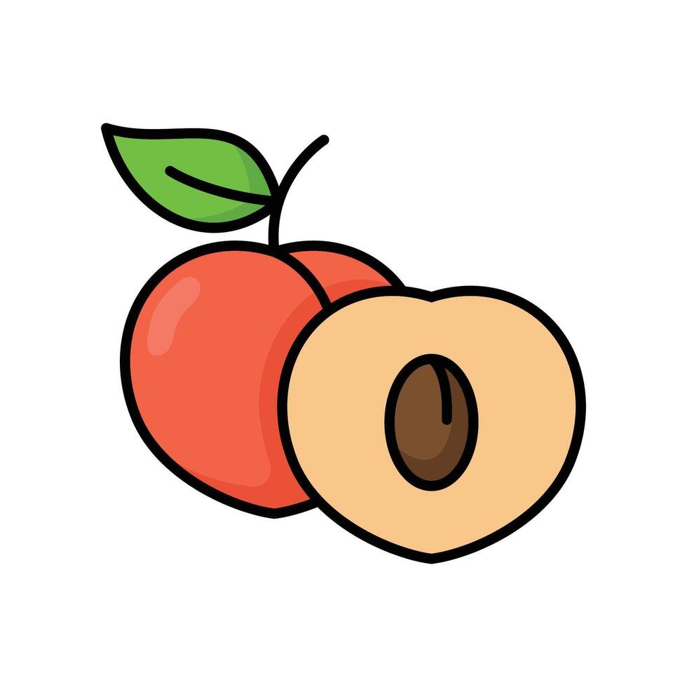 peach icon vector design template in white background