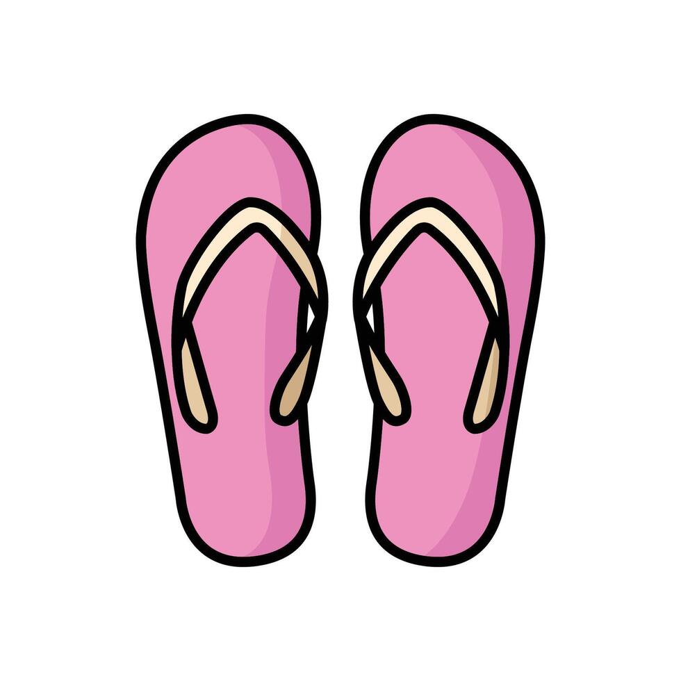 flip flop icon vector design template in white background