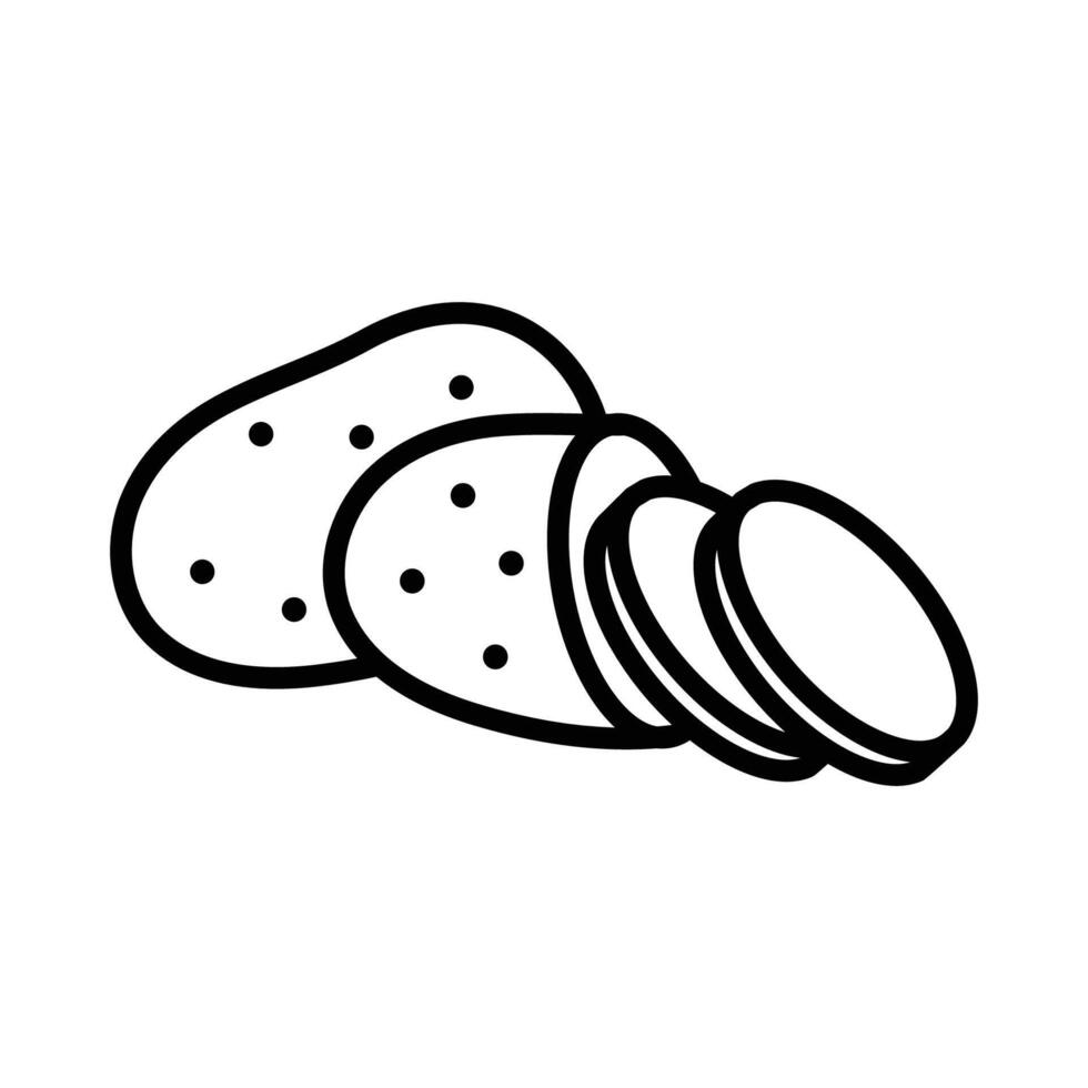 potato icon vector design template in white background