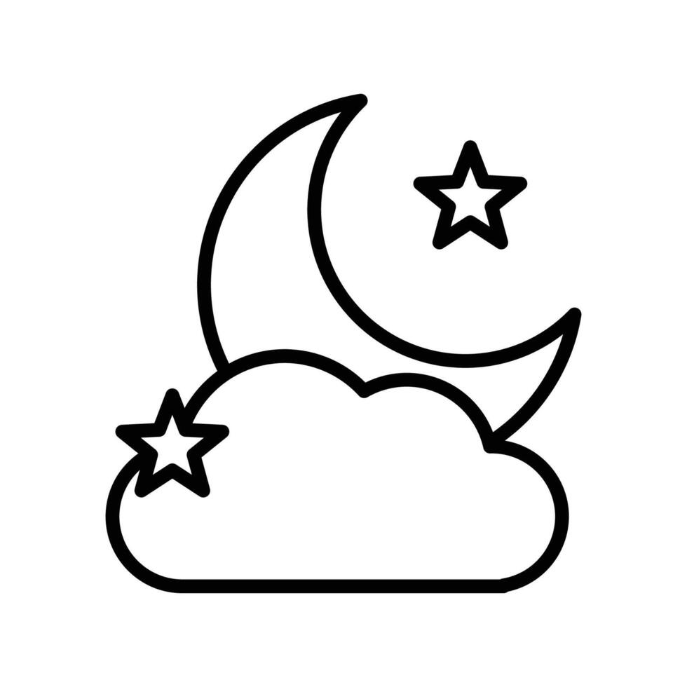 night icon vector design template in white background