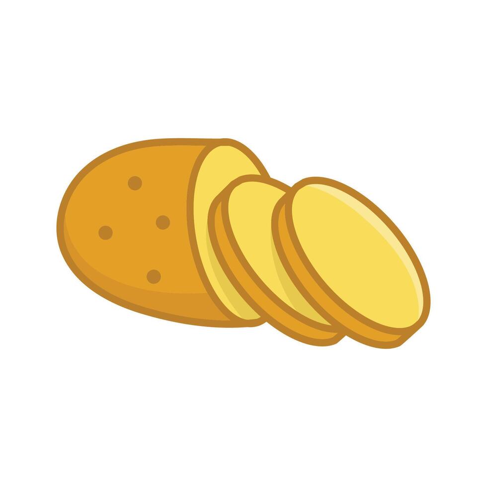 potato icon vector design template in white background