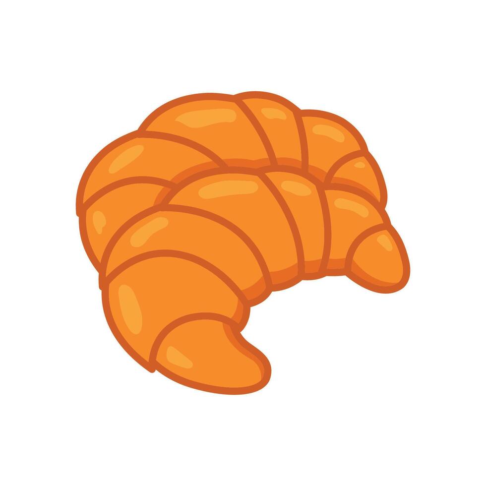 croissant icon vector design template in white background