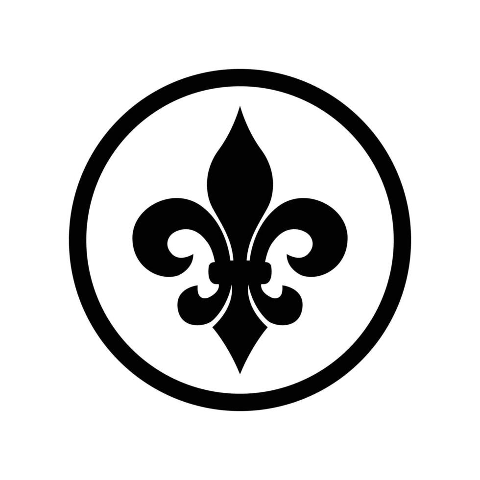 fleur de lis icon vector design template in white background
