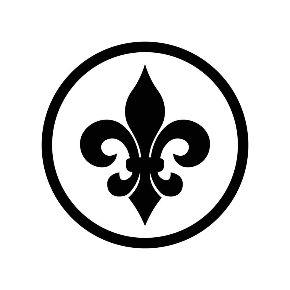 fleur de lis icon vector design template in white background