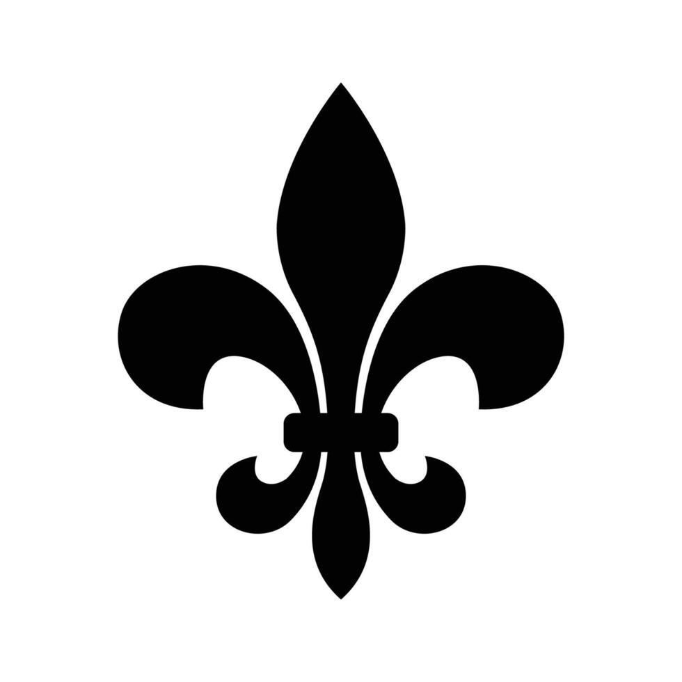 fleur de lis icon vector design template in white background