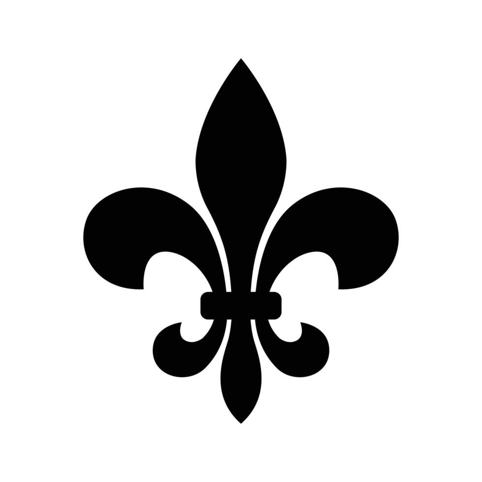 fleur Delaware lis icono vector diseño modelo en blanco antecedentes