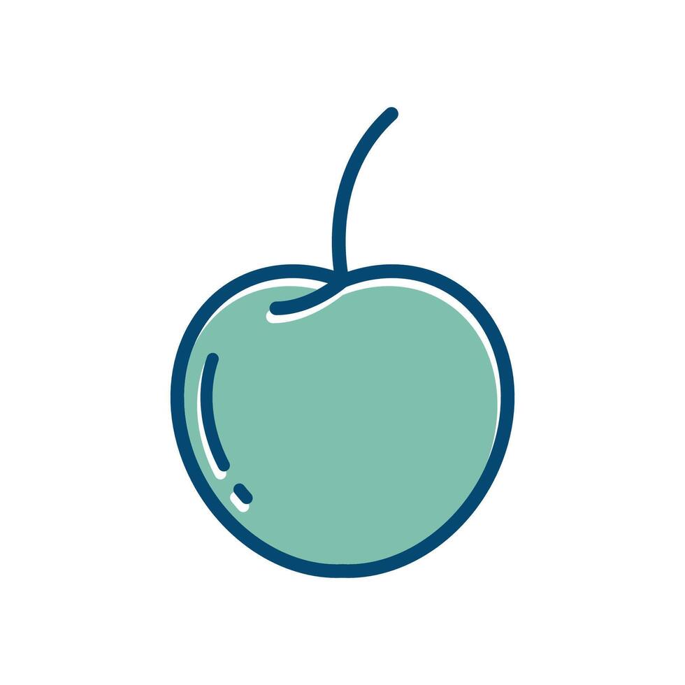 Cereza Fruta icono vector diseño modelo en blanco antecedentes