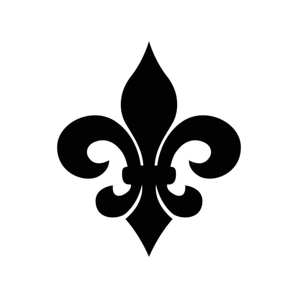 fleur de lis icon vector design template in white background