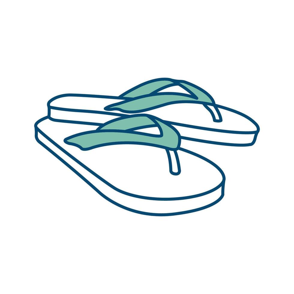 flip flop icon vector design template in white background