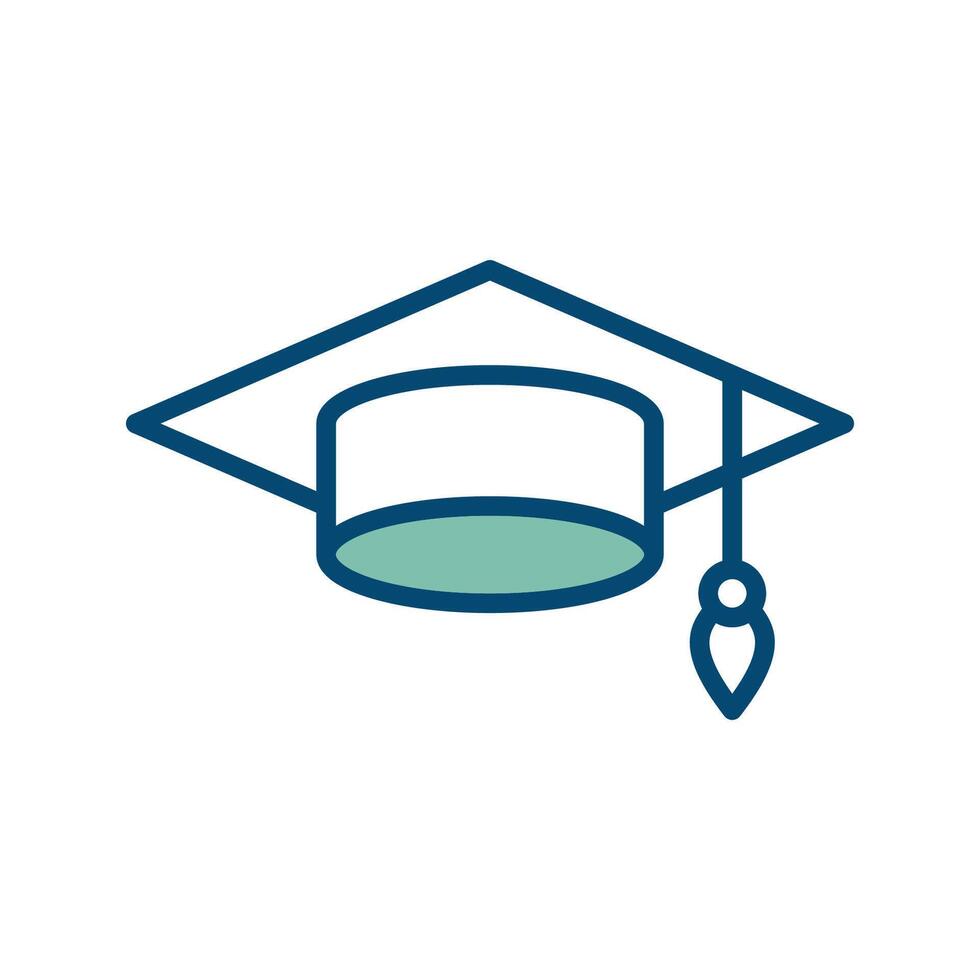 graduation cap icon vector design template in white background