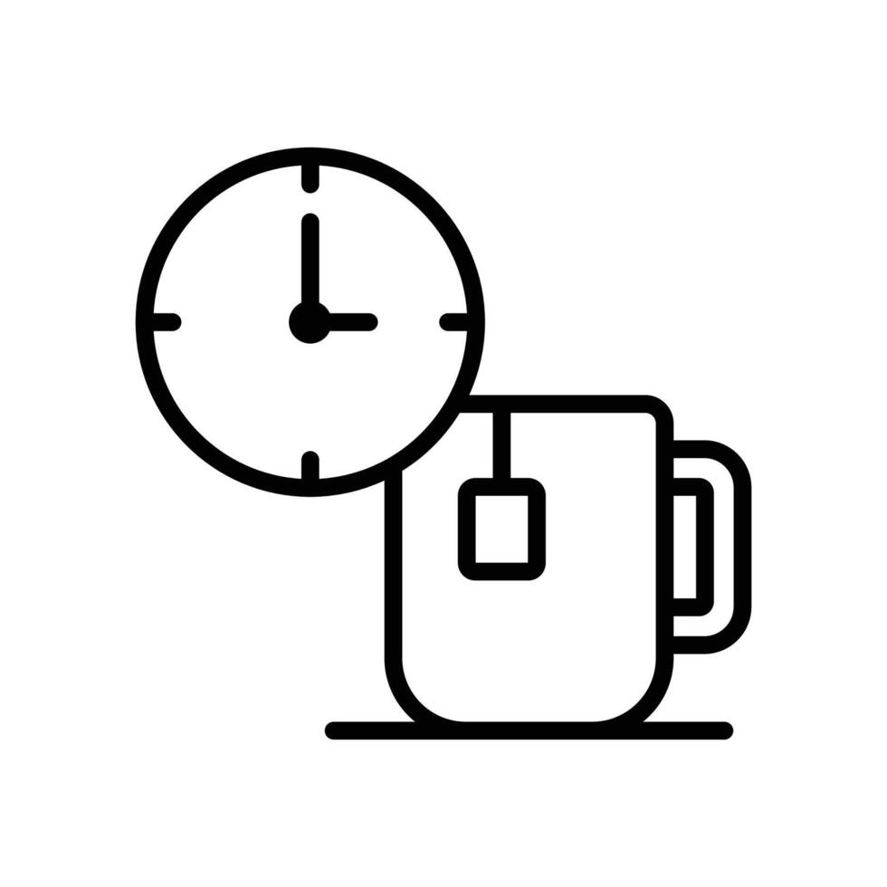 tea time icon vector design template in white background