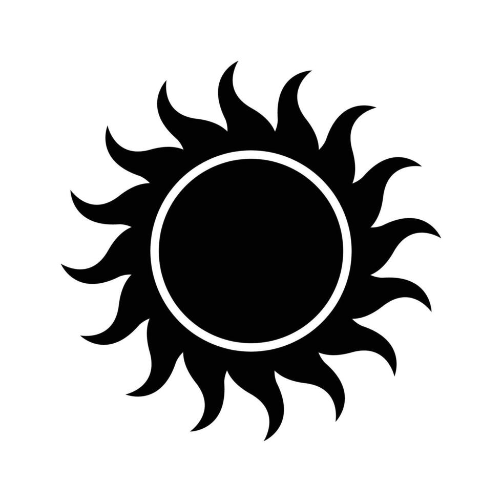 sun icon vector design template in white background
