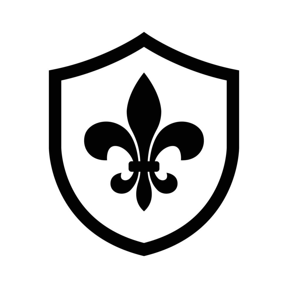 fleur de lis icon vector design template in white background