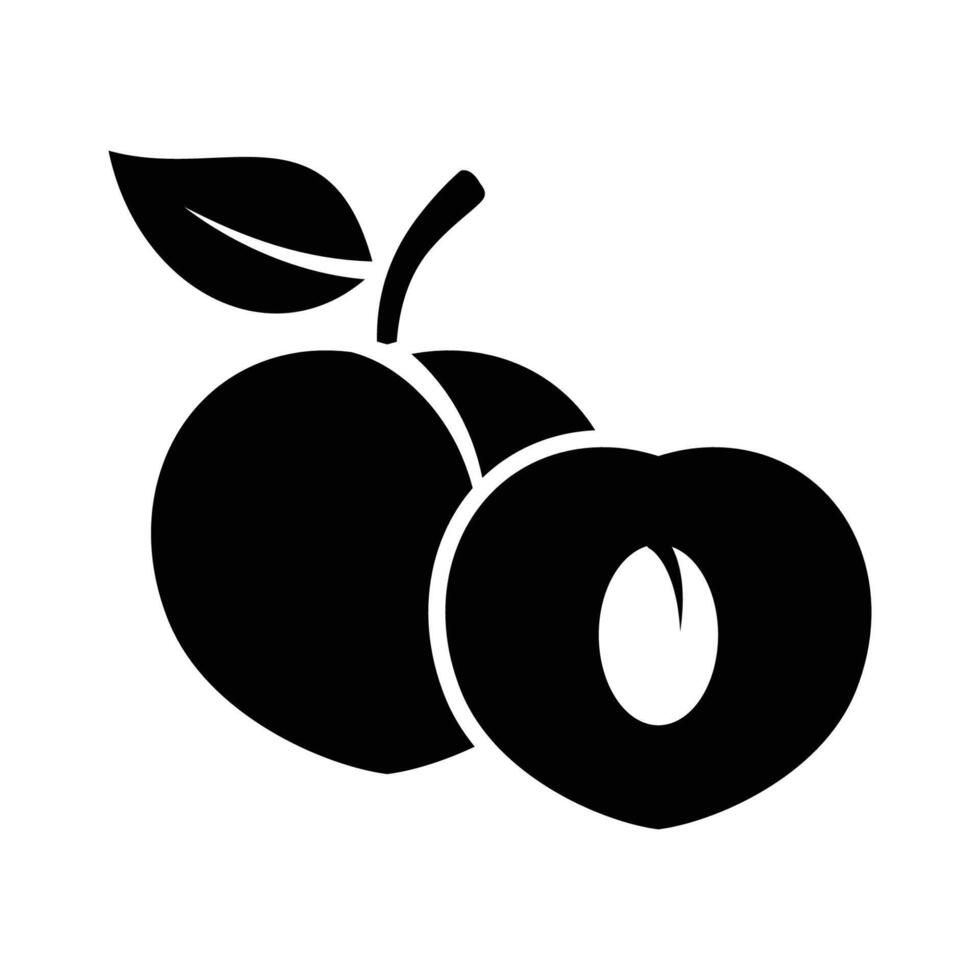 peach icon vector design template in white background