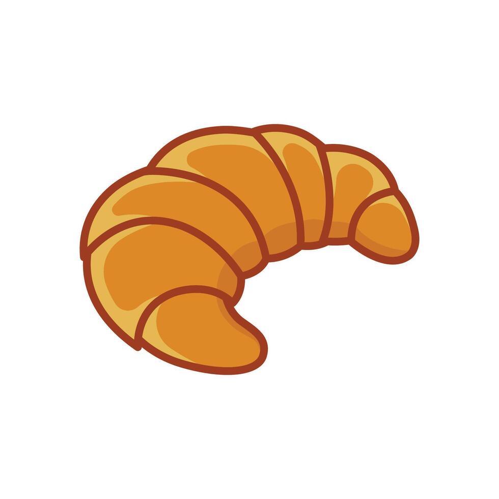 croissant icon vector design template in white background