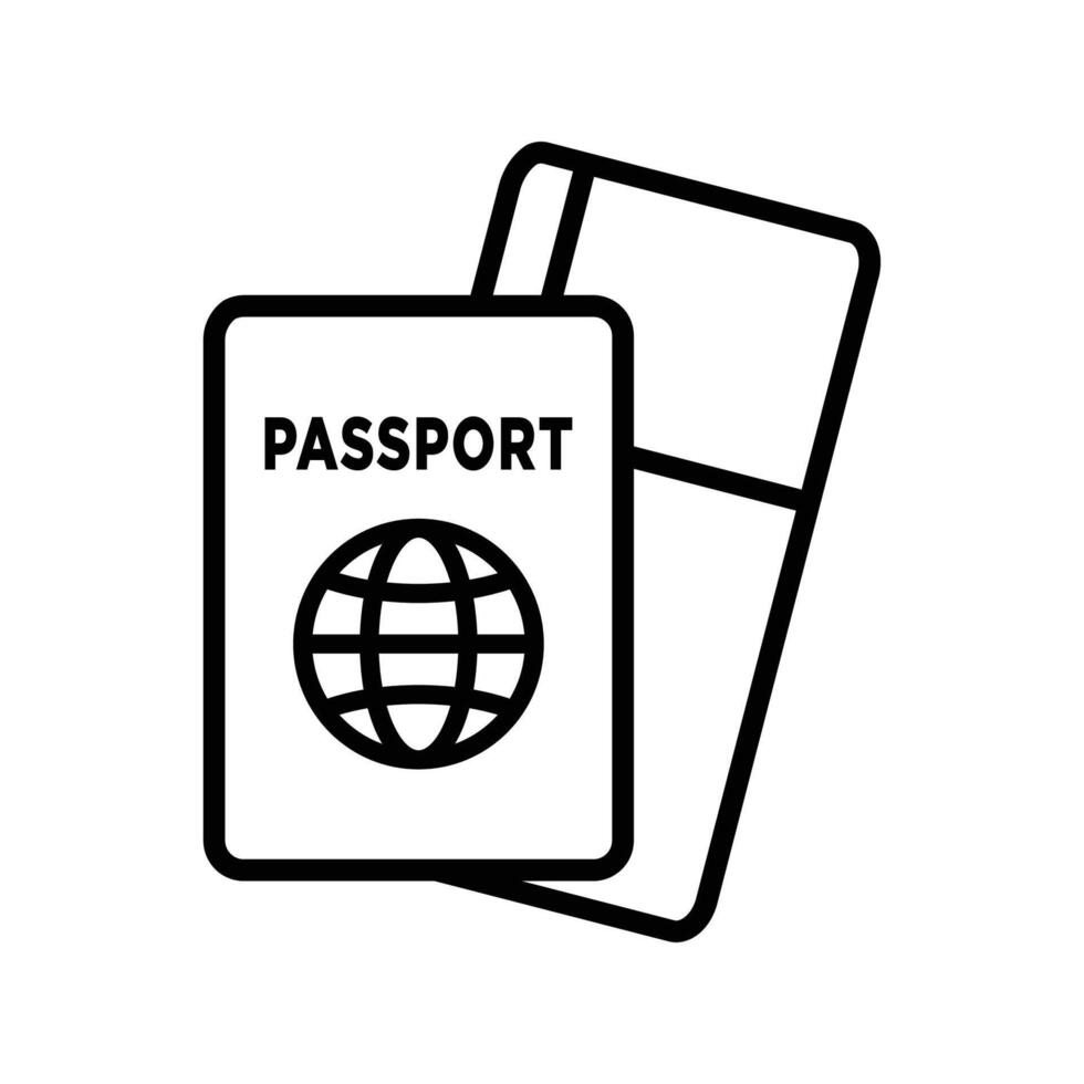 passport icon vector design template in white background